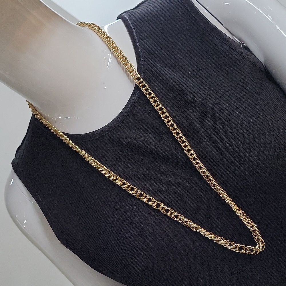 Gold Link Chain Statament Necklace